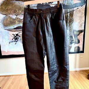 BLACK GENUINE LEATHER PANTS